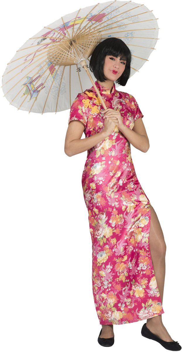 Geisha Kostuum | Lange Kimono Shasaka | Vrouw | Maat 44-46 | Carnaval kostuum | Verkleedkleding